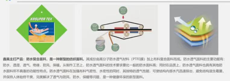 韶关防水透气面料